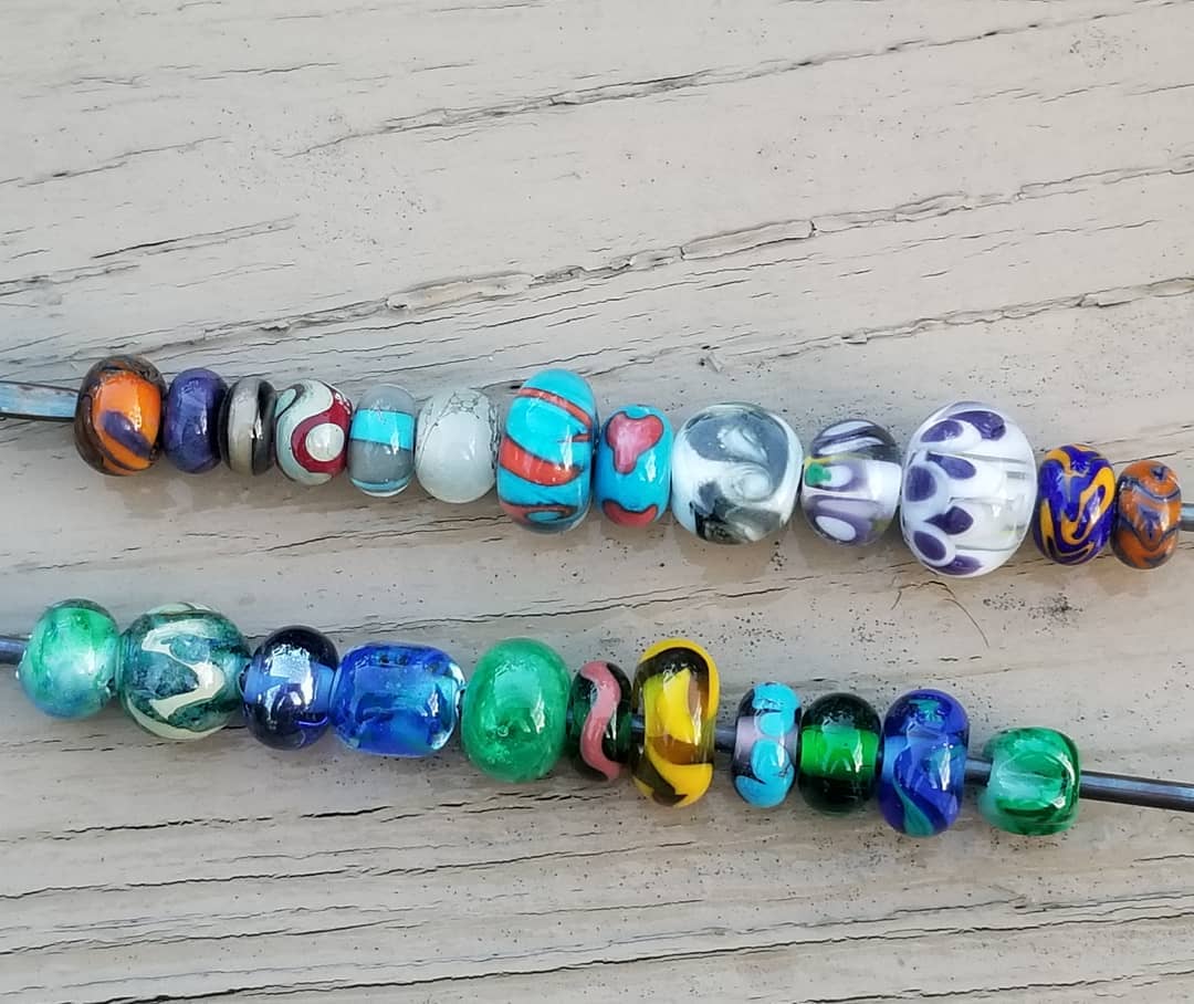 An Assortment of Lampwork Beads