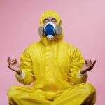 man in yellow protective suit